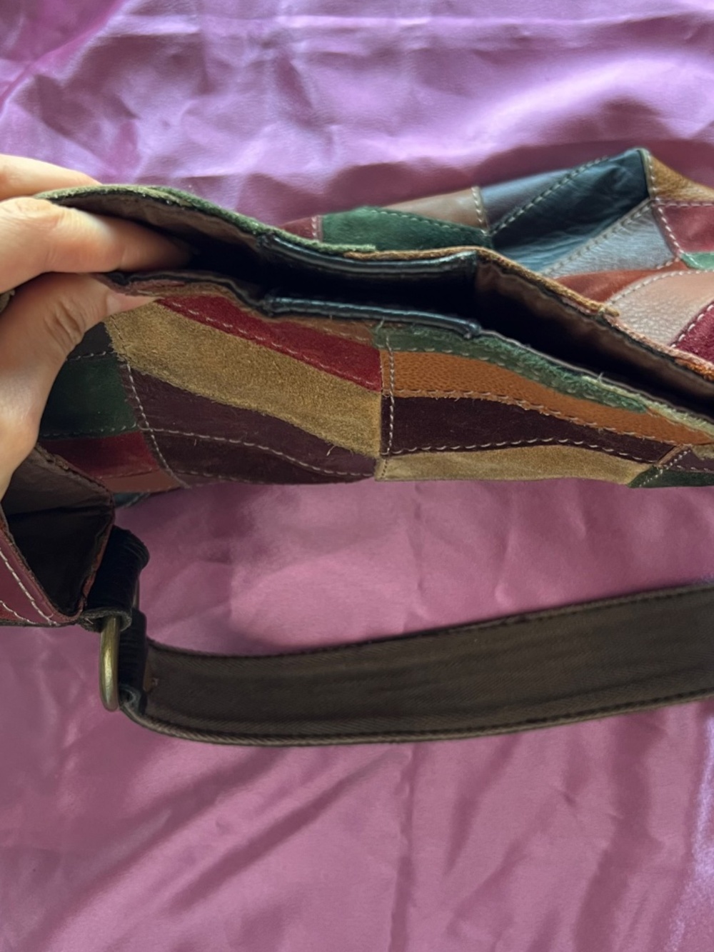 Lucky Brand Jeans leather and suede purse / shoulder bag - Picture 7 of 9